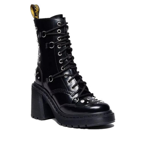 Dr Martens Chesney Hardware Flare Heeled Boot Black