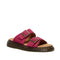 Dr Martens Josef Slide Sandal Milled Nubuck Fuschia Hot Pink