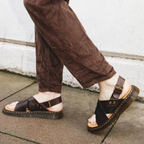 Dr Martens - Zane Brown Brando Leather Sandal with Back Strap