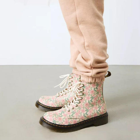 Dr Martens kids - 1460 J Pascal 8 Eye Boot Cloud Cream Pop Floral