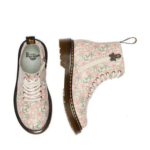 Dr Martens kids - 1460 J Pascal 8 Eye Boot Cloud Cream Pop Floral