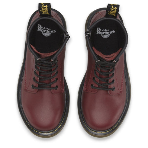 Dr Martens kids - 1460 J Cherry Red lace up boot with zip uk10-3