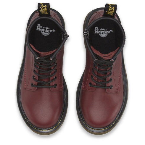 Dr Martens kids - 1460 J Cherry Red lace up boot with zip uk10-3