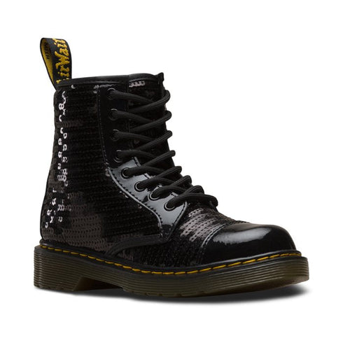 Dr Martens kids - 1460 J Pooch Black Sequins LAST SIZE UK 11 KIDS