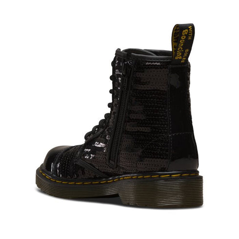 Dr Martens kids - 1460 J Pooch Black Sequins LAST SIZE UK 11 KIDS