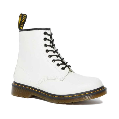 Dr Martens - 1460 Black White Smooth Leather Boot Mens & Womens CLEARANCE
