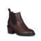 EMU Clare Leather Ankle Chelsea Block Heeled Boot Walnut Brown Waterproof