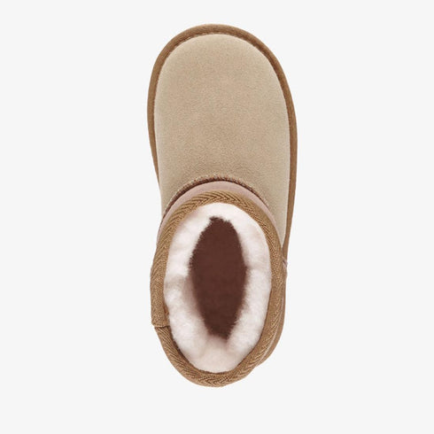 EMU Kids Wallaby Mini Patchwork Chestnut Merino Wool Boot