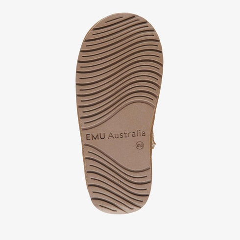 EMU Kids Wallaby Mini Patchwork Chestnut Merino Wool Boot