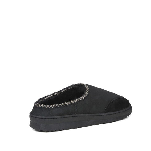 Emu Platinum Outback Scuff Black Sheepskin Slipper
