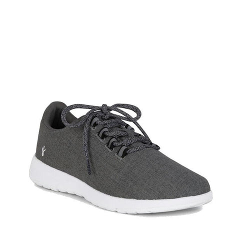 Emu Barkly Dark Grey Wool Fabric Sneakers Lace Up