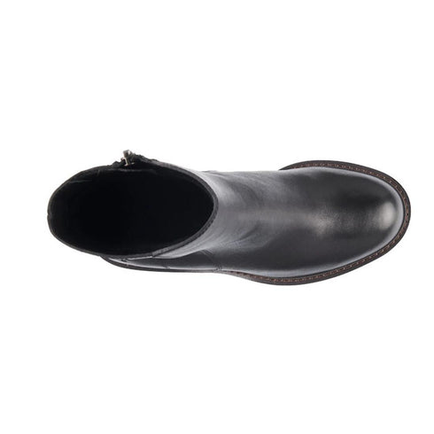 EMU Zeil Leather Calf Block Heeled Boot Black WATERPROOF