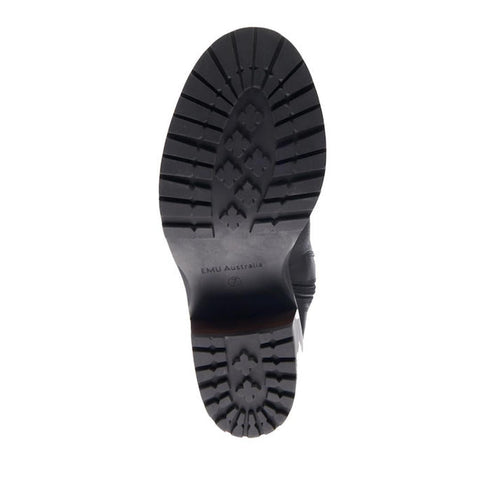 EMU Zeil Leather Calf Block Heeled Boot Black WATERPROOF