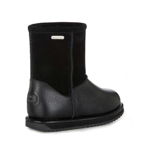 EMU - Kids -Trigg Black Waterproof Leather Wool Slip On Boot LAST ONE