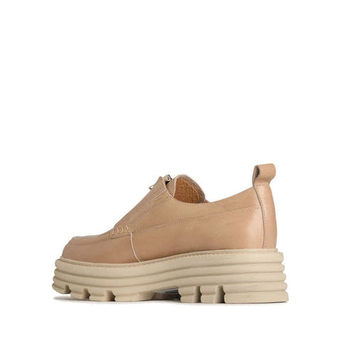 EOS Jazzy Taupe Leather Zip Top Shoe