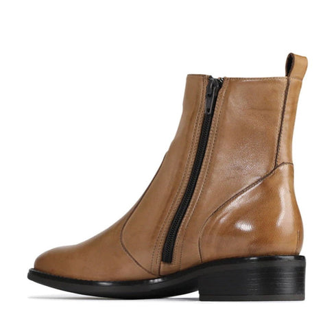 EOS Seline Leather Camel Tan Classic Leather Chelsea Boot