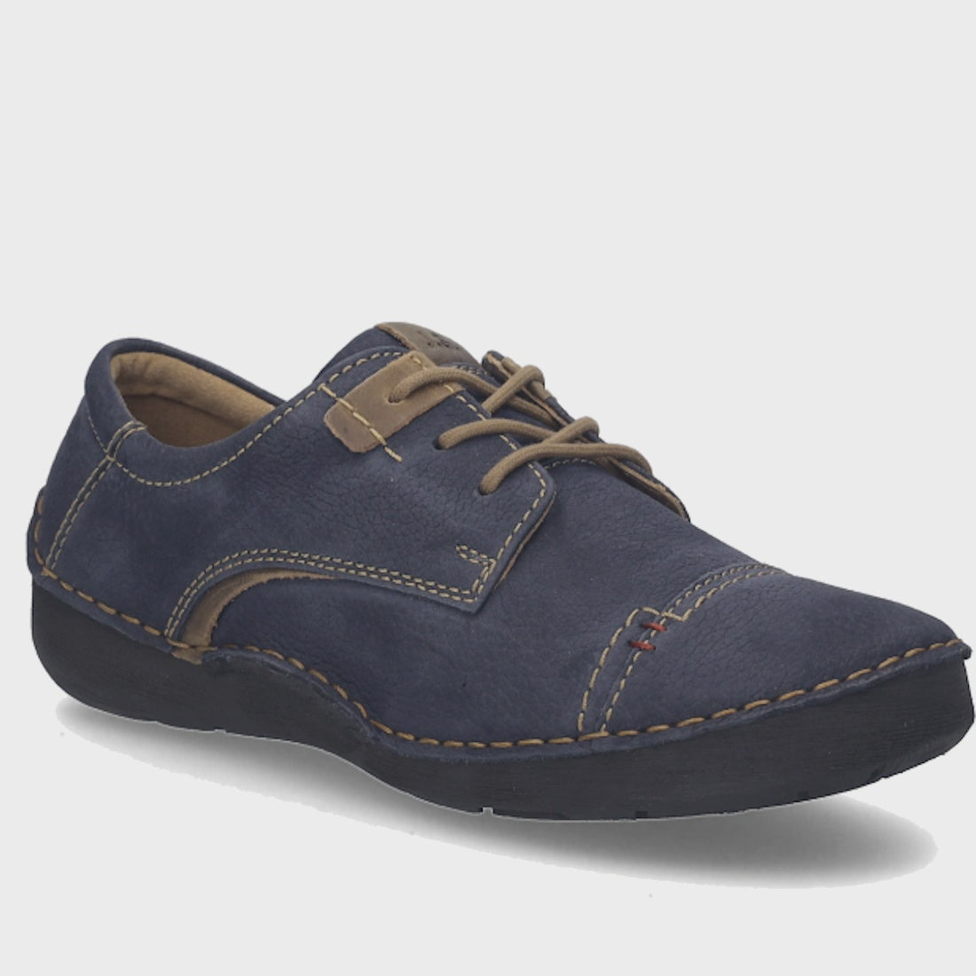 Josef Seibel Fergy 41 Womens Casual Lace Up Shoe Ocean Blue