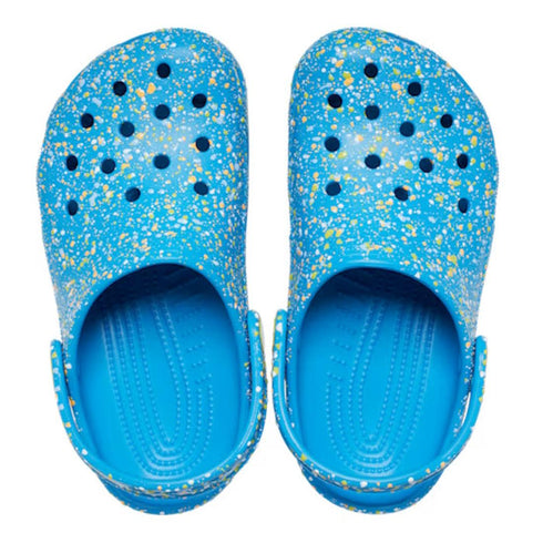 Crocs Kids - Youths Classic Clog K Paint Splatter Print Blue Multi