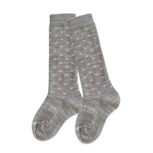 Lamington New Born Merino Wool Socks Snowflake Grey
