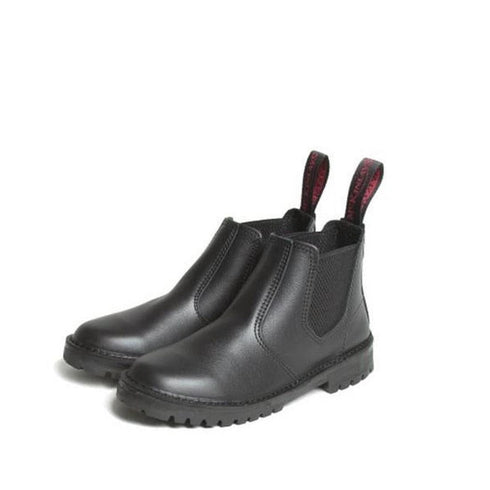Mckinlays Hunter Pull On Kids Boots Black Leather