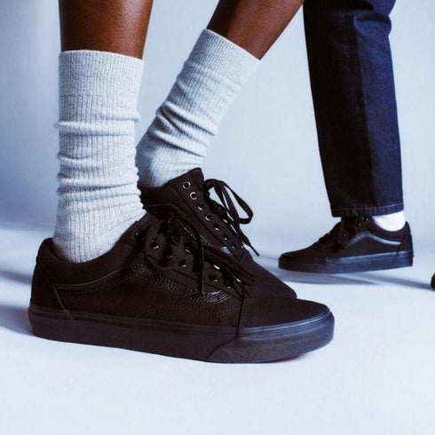 Black Old Skool Vans  Black Sole - Womens Mens Unisex NOT RETURNABLE