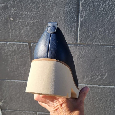 One Trick Pony Newness Navy Leather Womens Loafer