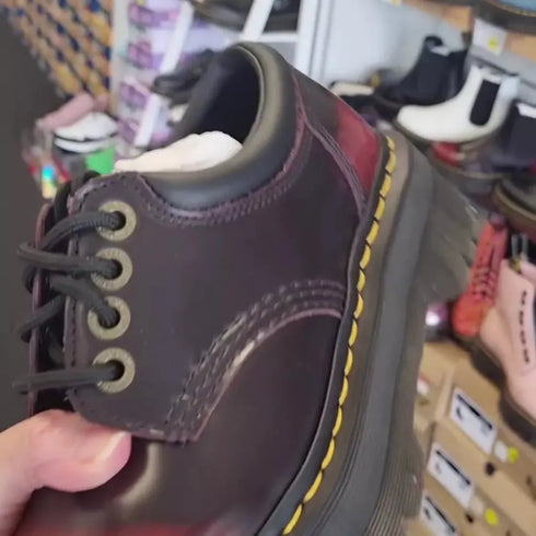 Dr Martens - 8053 Quad 4 Eye Shoe Cherry Red Arcadia Leather