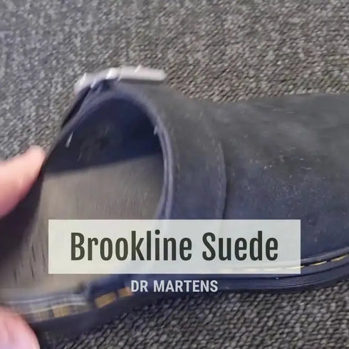 Dr Martens - Brookline Suede Mule Clog Sandal Black