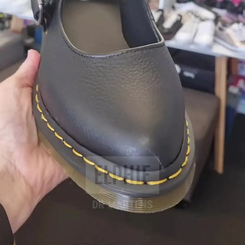 Dr Martens Elphie MJ Mary Jane Shoe Virginia Leather Black