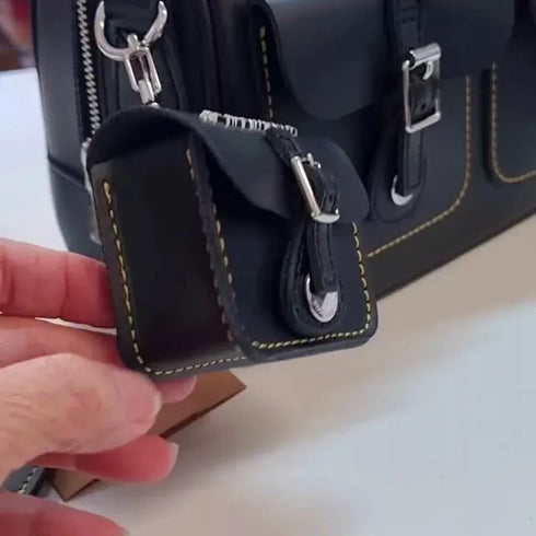 Dr Martens Heart Purse Keyring Black Kiev Leather Bag Charm