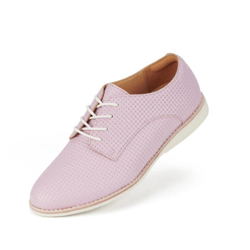 Womens Rollie Derby Embossed Lilac Leather Brouge Shoe