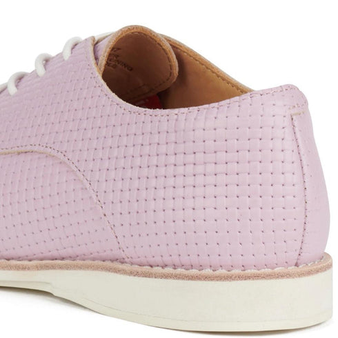 Womens Rollie Derby Embossed Lilac Leather Brouge Shoe