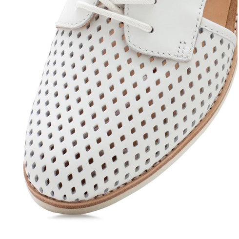 Rollie Womens Sidecut White Leather Shoe