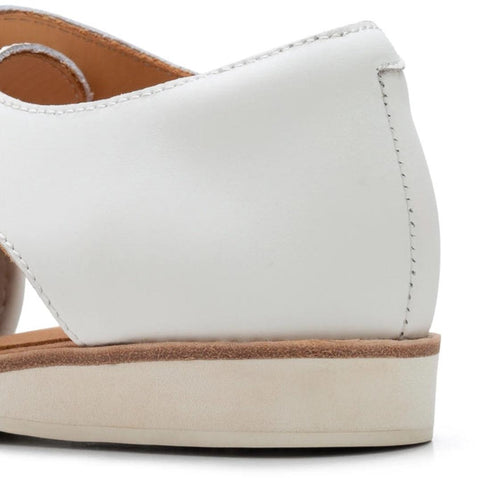 Rollie Womens Sidecut White Leather Shoe