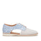 Rollie Womens Sidecut Punch White/Steel Blue Flower Leather Shoe
