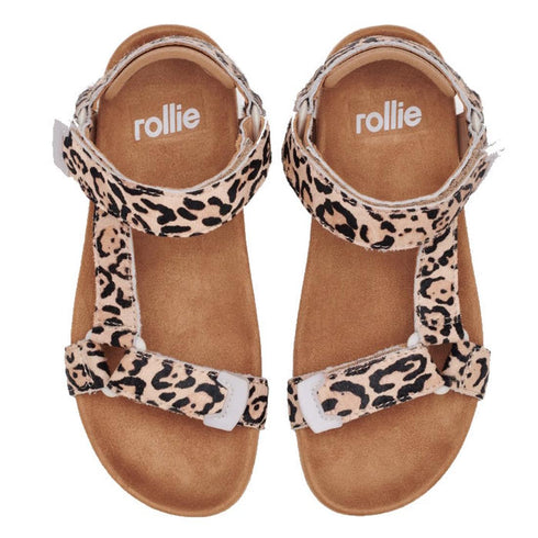 Rollie Womens Sandal Tooth Wedge Neutral Leopard