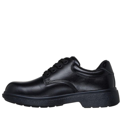 Skechers Smooth Tracks Black School Shoe Lace Ups