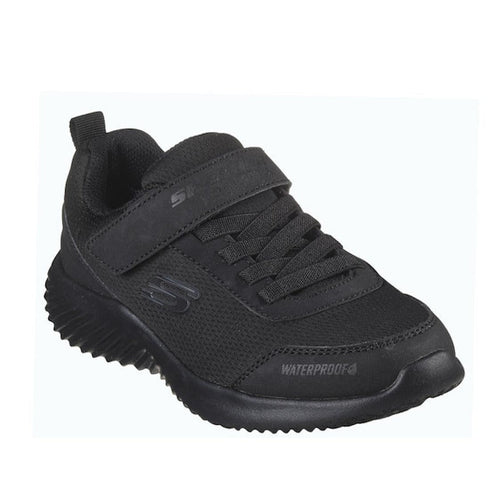 Skechers Kids Bounder Dripper Drop Trainer Black School Shoe WATERPROOF
