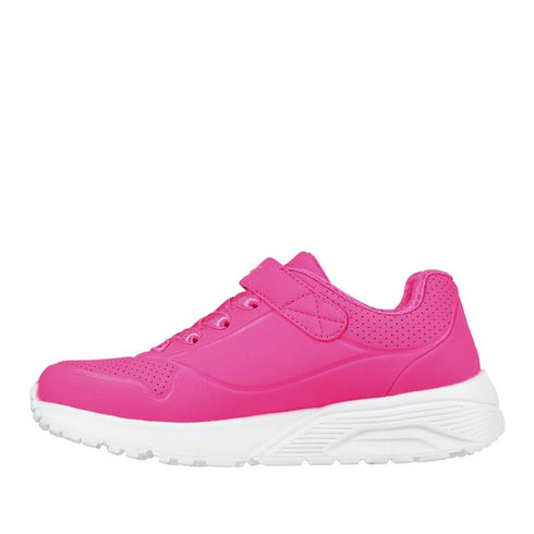 Skechers Kids Uno Lite Hot Pink Hook & Loop Trainer