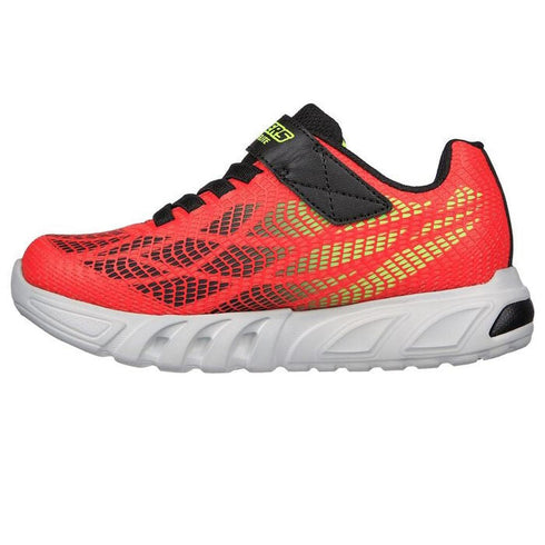 Skechers Boys Light Ups S Lights Flex Glow Elite Vorlo Red Black