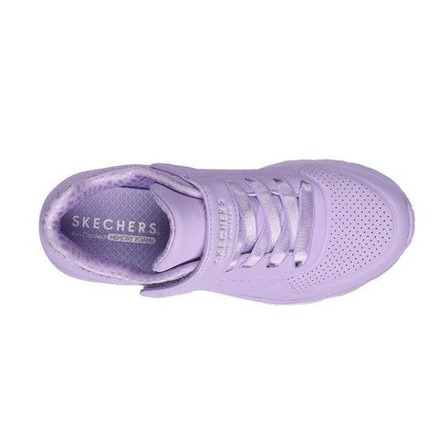 Skechers Kids Uno Lite Lavender Hook & Loop Trainer