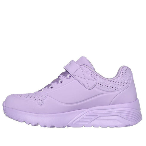 Skechers Kids Uno Lite Lavender Hook & Loop Trainer