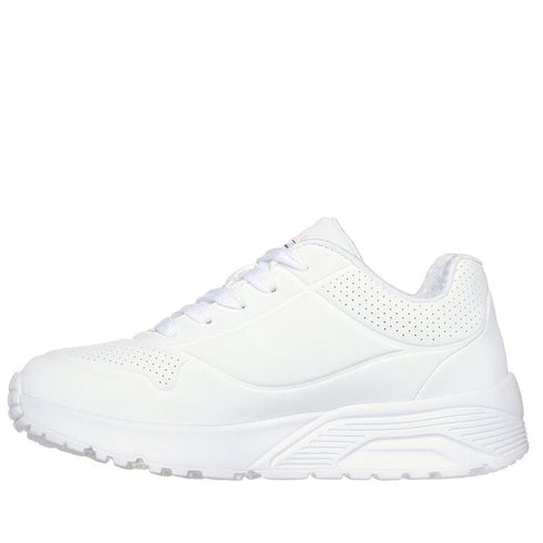 Skechers Kids Youths Uno Lite Spread The Love Lace Up Trainer White Neon Multi