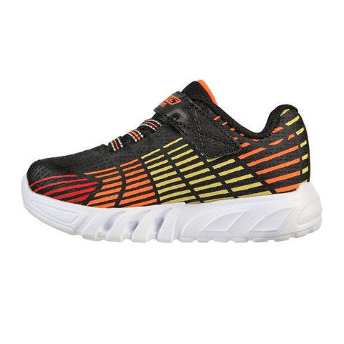 Skechers Toddlers Flex Glow Elite Black Orange