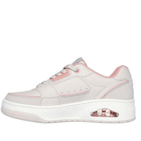 Skechers Uno Court Courted Style Off White Coral