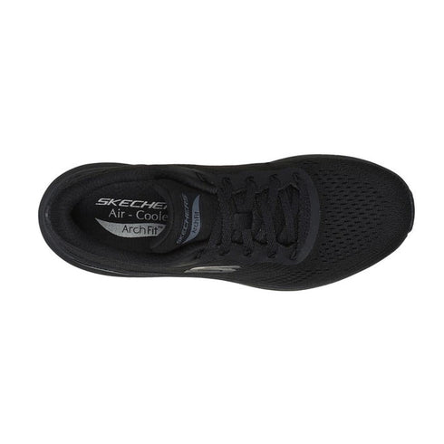 Skechers Arch Fit Lace Up Big League Black WIDE WIDTH