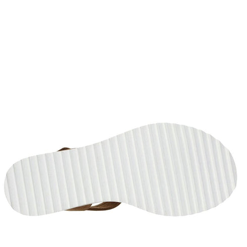 Skechers Bobs Womens Desert Kiss Serendipitous Wedge Sandal Chestnut Brown