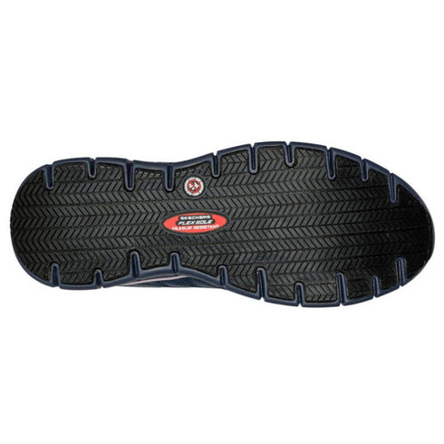 Skechers Sure Track Erath Women's Lace Up Navy Pink Gold Work Shoe