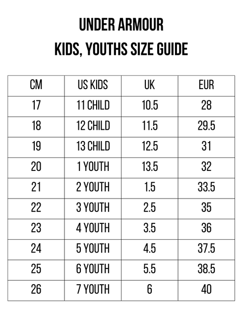 Under Armour UA Charged Vantage Youths Black Lace Up Runner