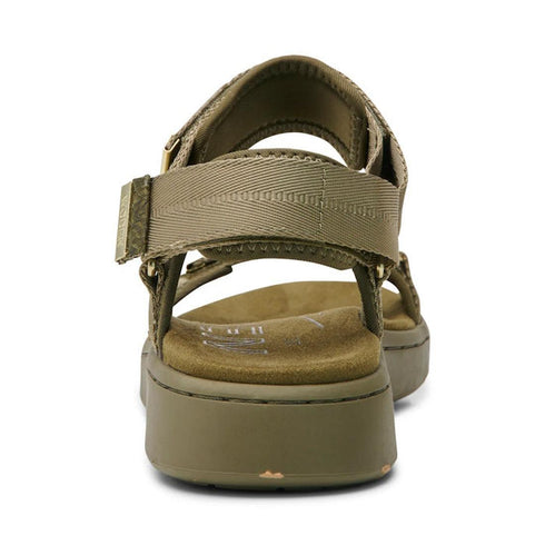 Woden Line Women's 3 Strap Sandal Dark Olive